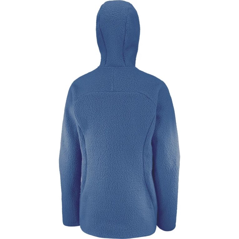 Chaquetas Salomon Outline Warm Teddy Full Zip Mujer Azules | MX XMJI327